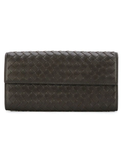 Bottega Veneta Women's Wallet Genuine Leather Coin Case Holder Purse Card Bifold In Brown