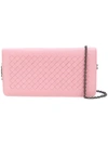 Bottega Veneta Boudoir Intrecciato Nappa Continental Wallet In Pink