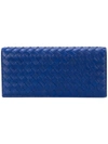 Bottega Veneta Cobalt Blue Intrecciato Continental Wallet
