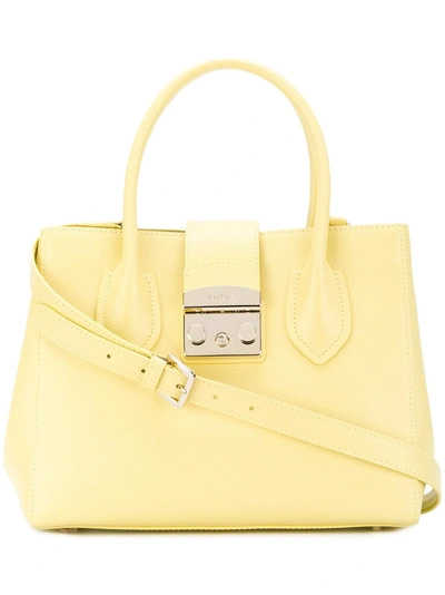 Furla Metropolis Tote  In Yellow & Orange