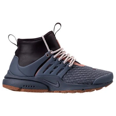 Nike Women's Air Presto Mid Utility Premium Casual Shoes, Blue