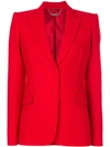 Alexander Mcqueen Peak-lapel Single-breasted Wool-blend Jacket In Lust Red