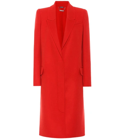 Alexander Mcqueen Double-faced Wool And Cashmere-blend Coat In 6610 Lust Red