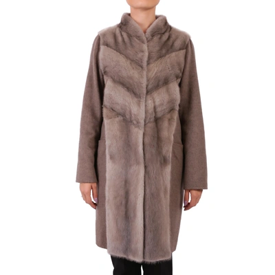 Rizal Wool And Cashmere Coat In Noisette