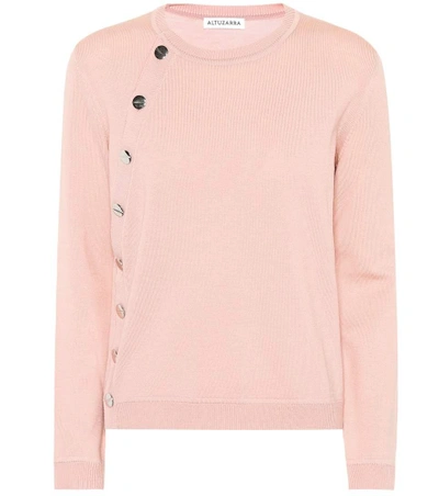 Altuzarra Minamoto Merino Wool Cardigan In Pink