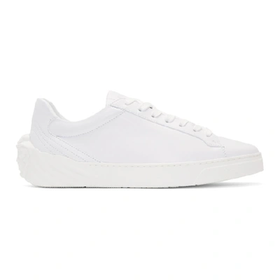 Versace White Back Medusa Head Sneakers In Bianco