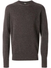 Drumohr Cashmere Crew Neck Sweater - Brown