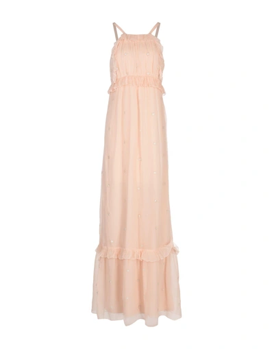 Intropia Long Dress In Light Pink