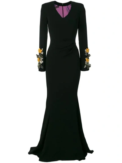 Talbot Runhof Posto1 Dress In Black