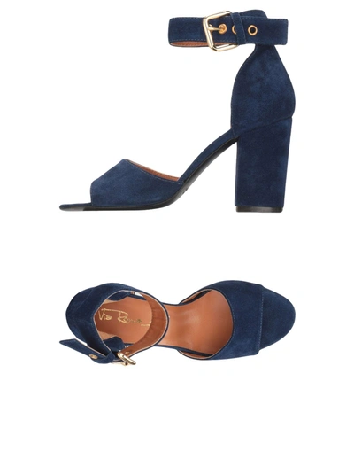 Via Roma 15 Sandals In Dark Blue