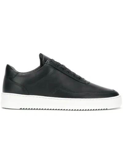 Filling Pieces Flat Sole Sneakers In Black