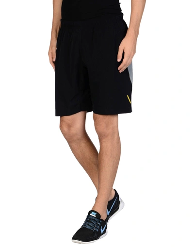 Sàpopa Vertical Man Shorts & Bermuda Shorts Black Size Xl Polyamide, Elastane