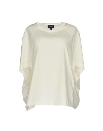 Armani Jeans T-shirt In Ivory