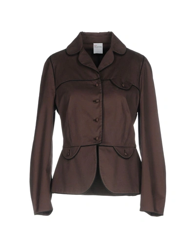 Red Valentino Blazer In Dark Brown