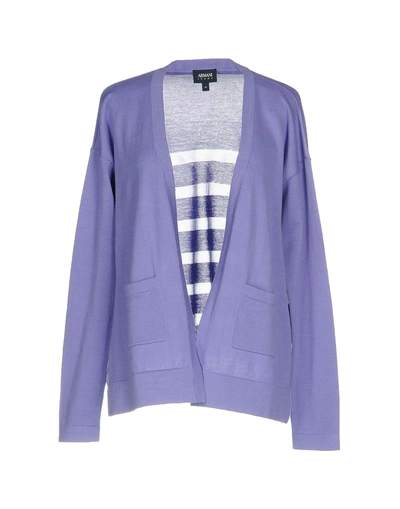 Armani Jeans Cardigan In Purple