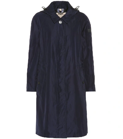 Burberry Tringford Waterproof Hooded Coat In Blue