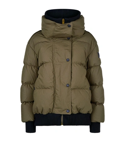 Burberry Funnel Neck Puffer Jacket In Green
