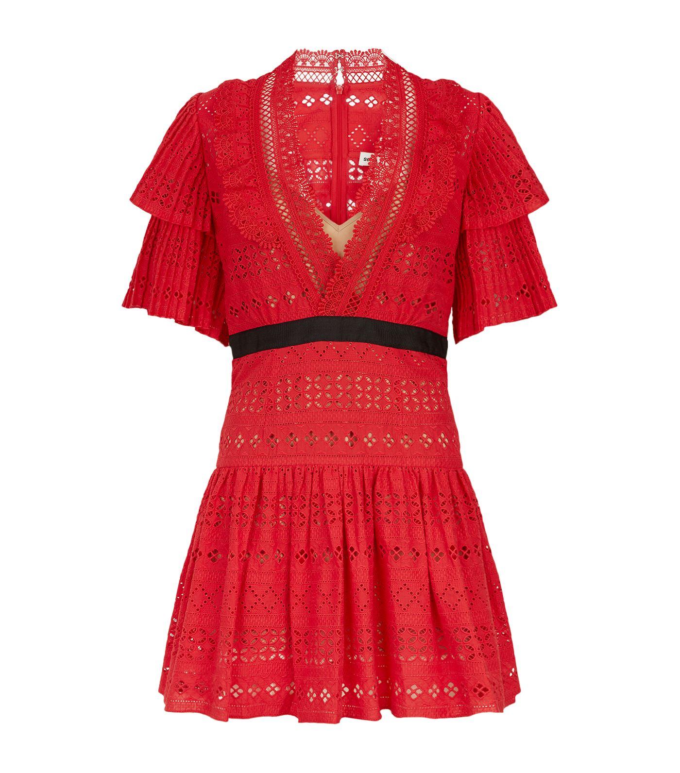 self portrait broderie anglaise dress