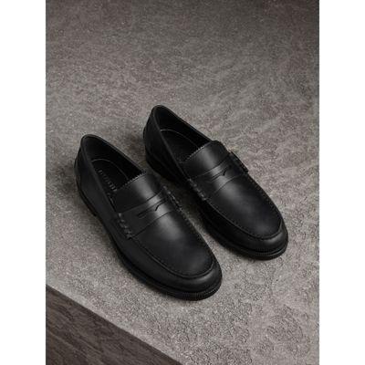 burberry loafers black