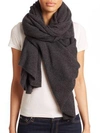 White + Warren Cashmere Travel Wrap In Charcoal