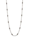 Bavna Women's Diamond Pavé Bead & Chain Necklace In Silver