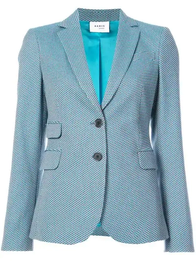 Akris Punto Two-button Cotton-stretch Jacquard Blazer In Multi