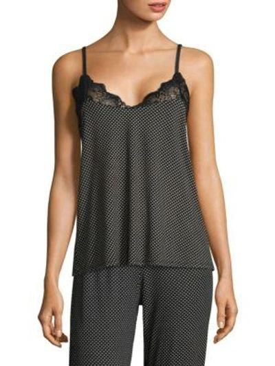 Eberjey Foulard Diamond Camisole In Black Natural