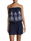 Melissa Odabash Fruley Mini Cover-up In Navy White