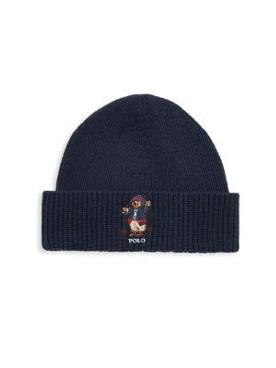 Polo Ralph Lauren Apres Ski Bear Hat In Hunter Navy