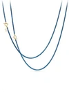 David Yurman Dy Bel Aire Chain Necklace With 14k Gold Accents In Turquoise