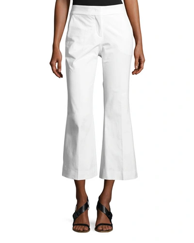 Piazza Sempione Mid-rise Flared-leg Cotton Gabardine Pants