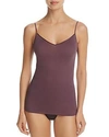 Hanro Cotton Seamless V-neck Cami In Mauve