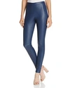 Theory Adbelle Leather Trousers In Deep Arctic Teal