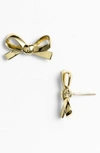 Kate Spade 'skinny Mini' Bow Stud Earrings In Gold