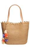 Eric Javits Squishee&reg; Mita Tassel Tote Bag In Natural Tan