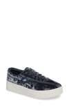 Tretorn Bold Perforated Platform Sneaker In Grey/ Grey