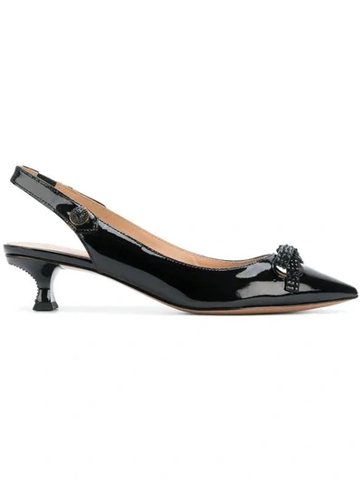 Marc Jacobs Abbey Slingback Patent Leather Pumps In Black