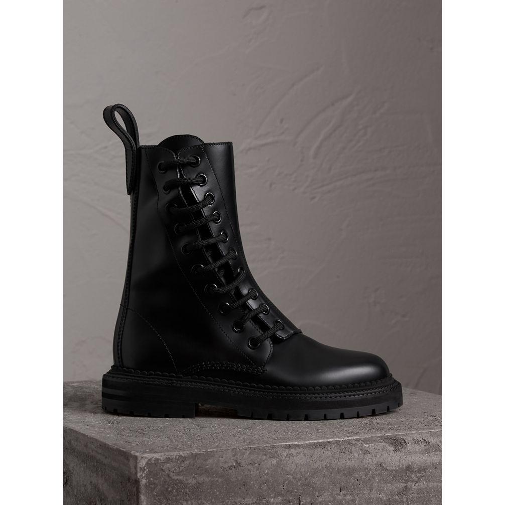 burberry lace up boots