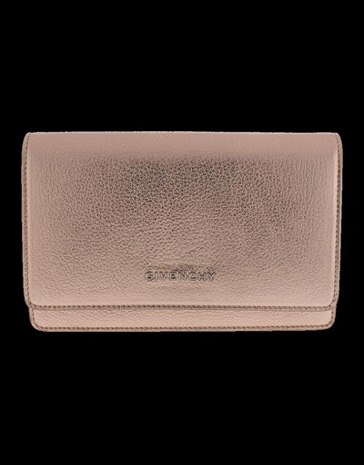 Givenchy Pandora Wallet With Metallic Chain In Rosegold