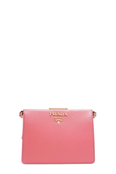 Prada Women's Leather Cross-body Messenger Shoulder Bag In Pink