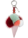 Fendi Women's Bag Charm Gelato In Pink