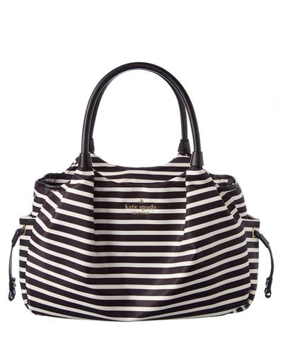 Kate Spade Watson Lane - Stevie Diaper Bag - Black In Black/clotted Cream