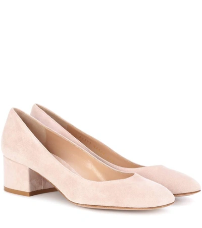 Gianvito Rossi Linda 45 Suede Pumps In Pink