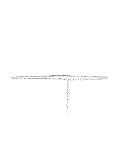 Suzanne Kalan 18k White Gold Fireworks Diamond Baguette Choker