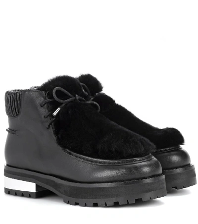 Opening Ceremony Duke Leather Ankle Boots In Black