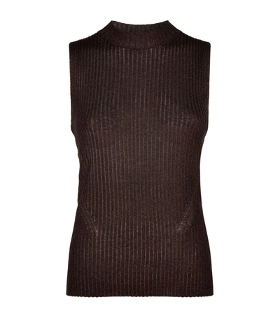 Rag & Bone Halsey Sleeveles Lurex Vest In Metallic