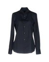 Dsquared2 Solid Color Shirts & Blouses In Dark Blue