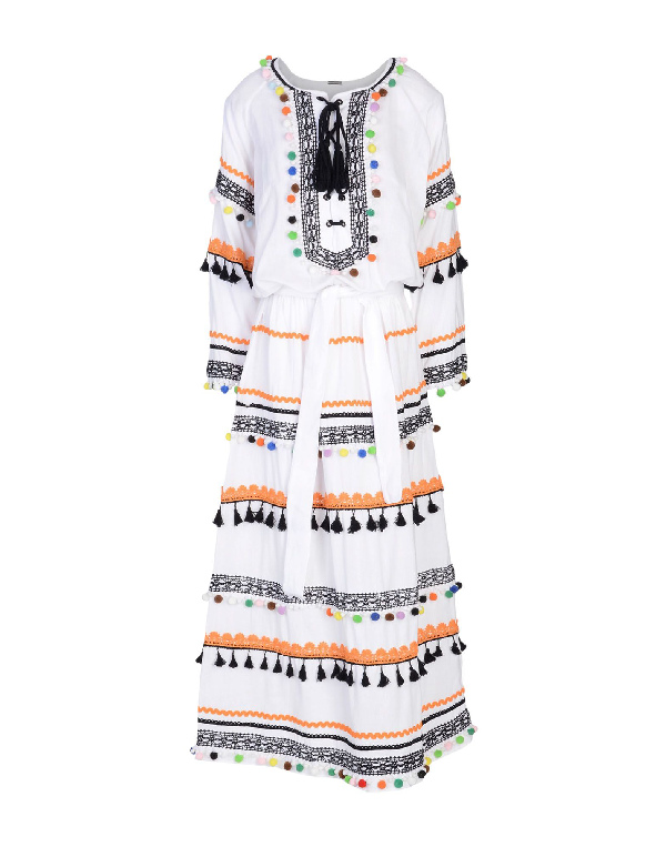 Dodo Bar Or Woman Embellished Embroidered CottonGauze Midi Dress White