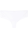 La Perla Souple Lace-trimmed Stretch-cotton Briefs In White