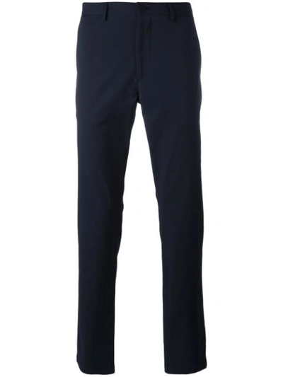Theory Subtle Microbox Pattern Slim Fit Trousers In Eclipse